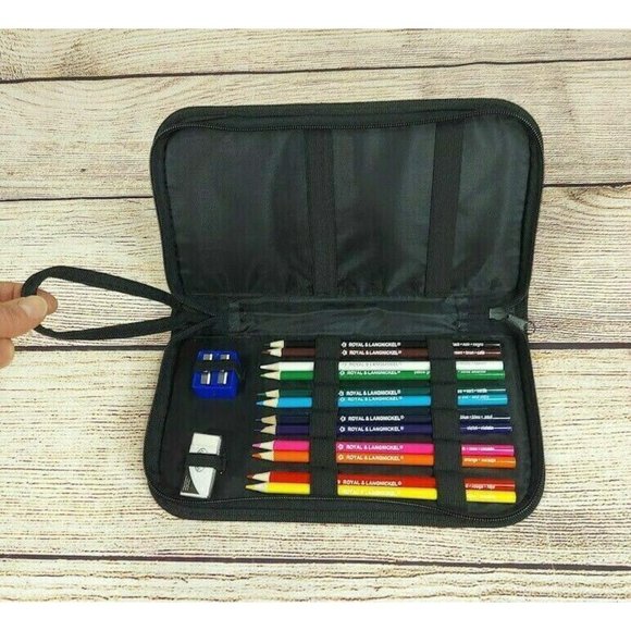 Artist 12 Colored Pencils Set Drawing Kids Adults Art Supply w/Sharpen & Eraser - Picture 7 of 10